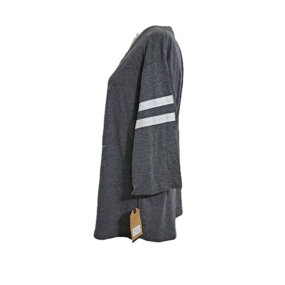 MV Sport Adult Men Unisex Grey 3/4 Sleeve Funny Ham Shirt Sz Medium - Picture 4 of 7